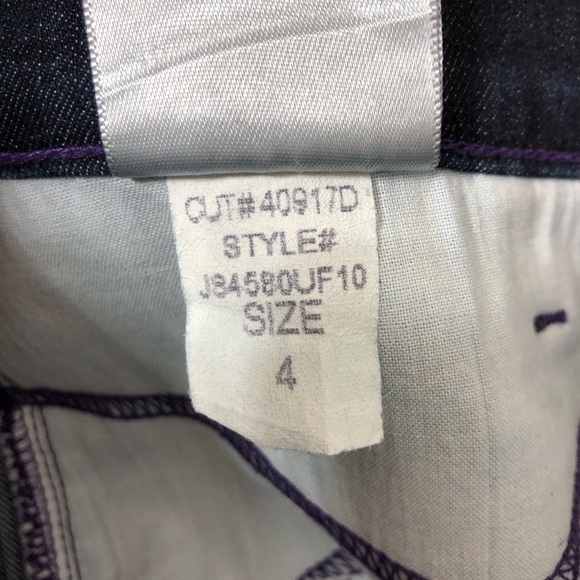 NYDJ Made in USA Stretchy Mid Rise Embellished Back Pockets Bootcut Dark Jeans 4 - Picture 8 of 16